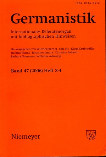 Germanistik internationales - germanistik.,