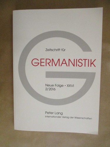 Zeitschrift für germanistik - zeitschrift,