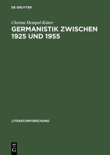 Germanistik zwischen 1925 - 1925, und