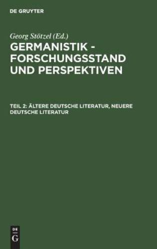 Germanistik forschungsstand - germanistik, :