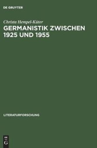 Germanistik zwischen 1925 und - 1925,