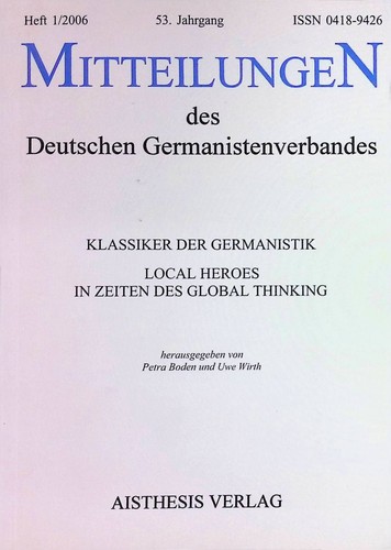 Klassiker der germanistik - klassiker,