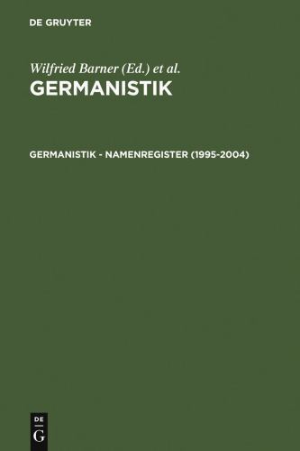 Germanistik namenregister - germanistik, –
