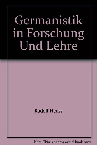 Germanistik forschung und - germanistik,