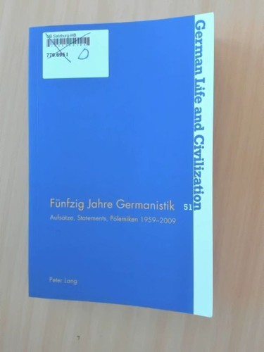 Fünfzig jahre germanistik - fünfzig,