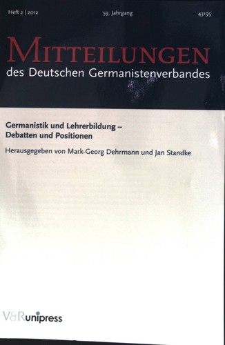 Germanistik und lehrerbildung - germanistik,